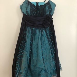 Spaghetti strap homecoming dress